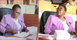 Noel Malanda was found with Sh 400,000 whose source she could not explain. Photo: Twitter.